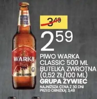 Wafelek GRUPA ŻYWIEC PIWO WARKA CLASSIC 500 ML oferta