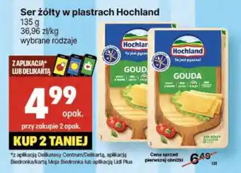 Delikatesy Centrum Ser żółty w plastrach Hochland oferta