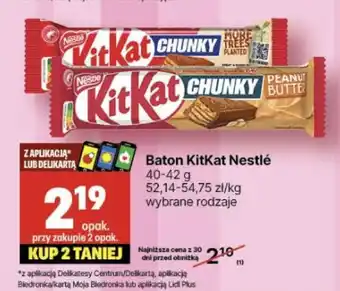 Delikatesy Centrum Baton Kitkat Nestle oferta