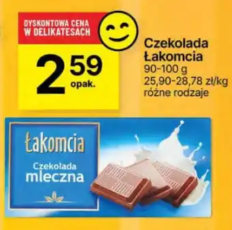 Delikatesy Centrum Czekolada Łakomcia oferta