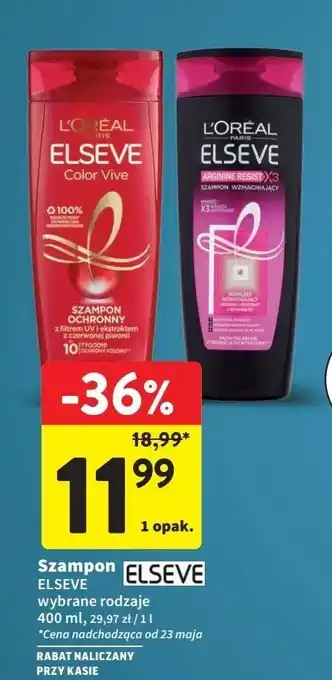 Intermarche Szampon do włosów ochronny L'oreal Elseve Color-Vive oferta