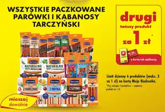 Biedronka Parówki z szynki Tarczyński oferta