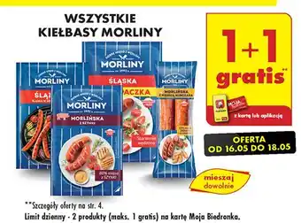 Biedronka Kiełbasa morlińska z szynki Morliny oferta