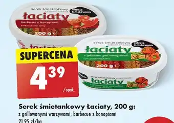 Biedronka Serek śmietankowy barbeque z konopiami Łaciaty oferta