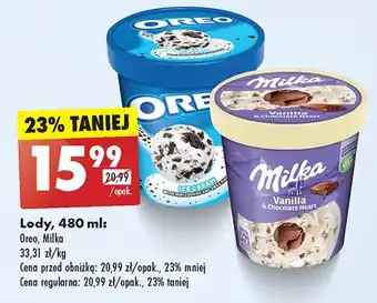 Biedronka Lody z kawałkami ciastek Oreo Ice Cream oferta