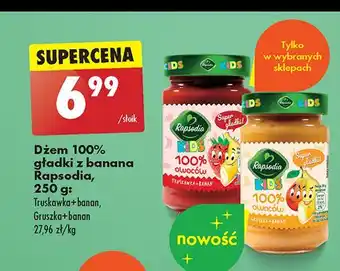 Biedronka Dżem gruszka-banan Rapsodia 100% Owoców oferta