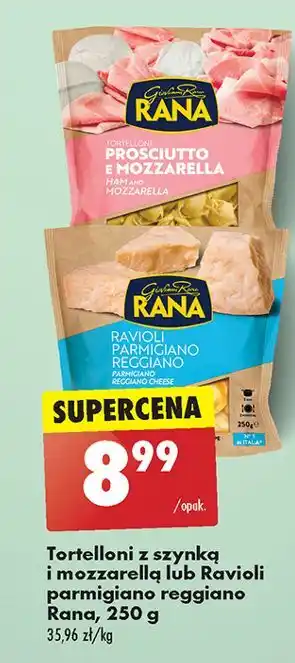 Biedronka Tortellini z szynką prosciutto Giovanni Rana oferta