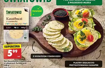 Biedronka Ser kaszubski z czarnuszką plastry Światowid oferta