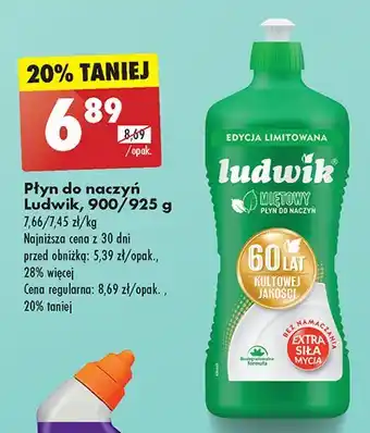 Biedronka Płyn do mycia naczyń miętowy Ludwik oferta