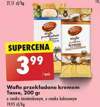 Biedronka Wafelki o smaku śmietankowym Tasso oferta