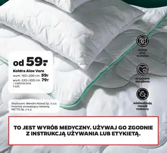 Netto Kołdra Aloe Vera 220 x 200 cm oferta