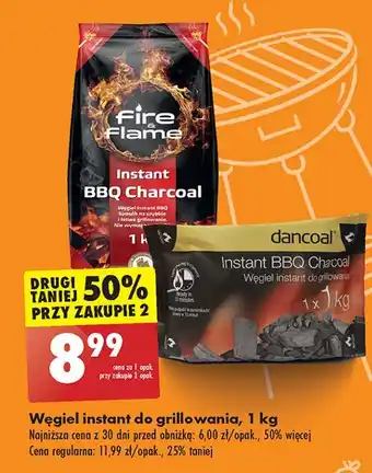 Biedronka Węgiel instant Fire & Flame oferta