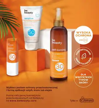 Biedronka Mleczko do opalania spf 30 Be Beauty Care oferta