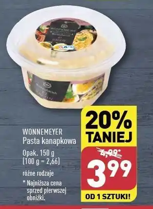 ALDI Pasta kanapkowa jajeczna ze szczypiorkiem Wonnemeyer Feinkost oferta