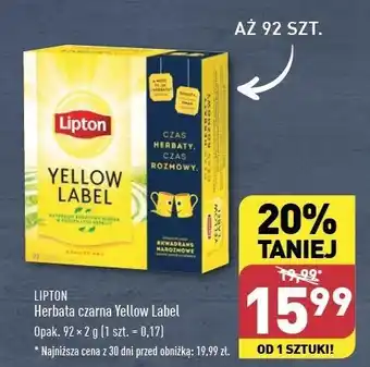 ALDI Herbata Lipton Yellow Label Tea oferta