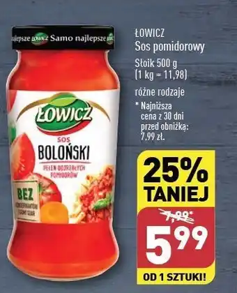 ALDI Sos boloński Łowicz oferta