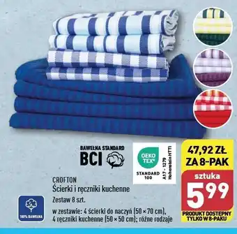 ALDI Zestaw ścierki i ręczniki kuchenne Crofton oferta