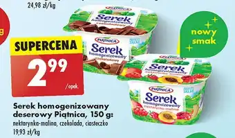 Biedronka Serek homogenizowany nektarynka malina Piątnica oferta