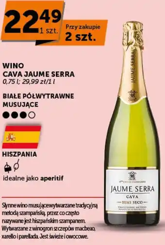 Euro Sklep Wino półwytrawne CAVA JAUME SERRA oferta