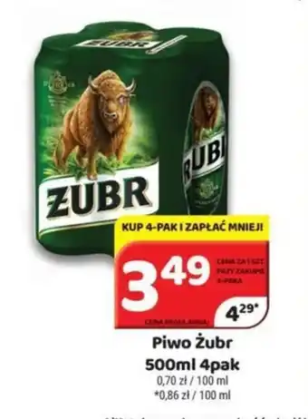 Delfin Piwo Żubr 500ml 4pak oferta