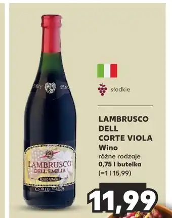 Kaufland Wino słodkie Lambrusco oferta