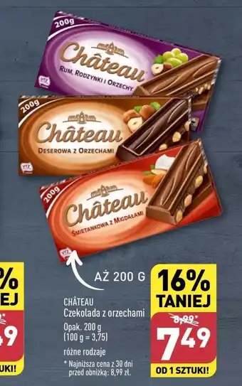 ALDI Czekolada Chateau oferta