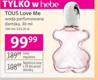 Hebe Woda perfumowana damska tous oferta