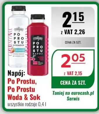 Eurocash Po Prostu, Po Prostu Woda & Sok 0,4 l oferta