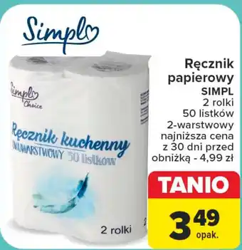 Carrefour Ręcznik papierowy SIMPL 2 rolki oferta