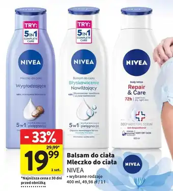 Intermarche Balsam błyskawicznie nawilżający skóra normalna Nivea oferta