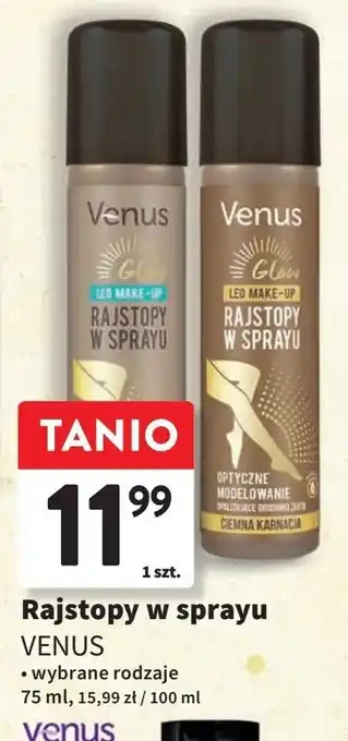 Intermarche Rajstopy w sprayu ciemne Venus Leg Make-Up oferta