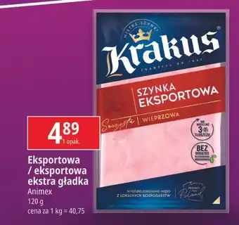 E.Leclerc Szynka eksportowa ekstra gładka Krakus Animex oferta