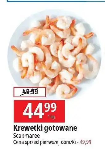 E.Leclerc Krewetki całe gotowane 30/50 Scapmaree oferta