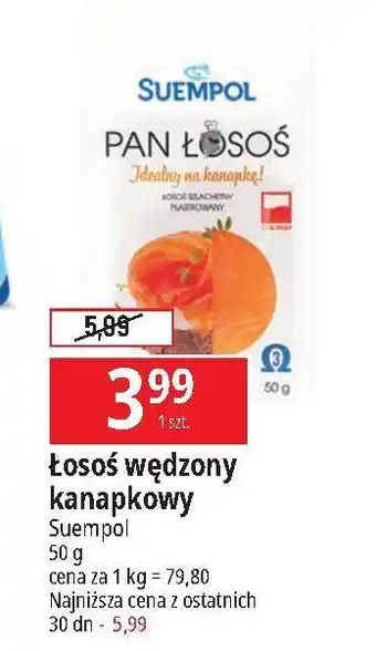 E.Leclerc Łosoś norweski wedzony- plastry Suempol oferta