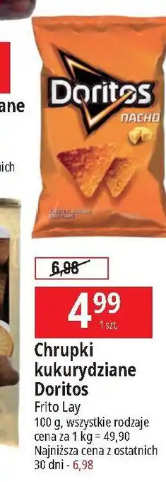 E.Leclerc Chipsy kukurydziane o smaku serowym Doritos oferta