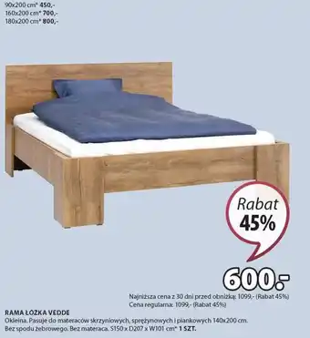 JYSK Rama łóżka oferta