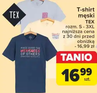 Carrefour T-shirt męski TEX oferta