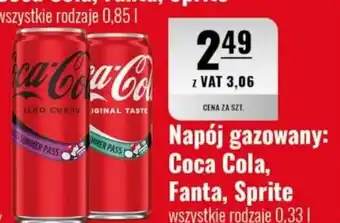 Eurocash Napój gazowany: Coca Cola, Fanta, Sprite 0,33 l oferta