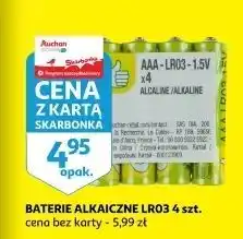 Auchan Baterie cynkowe lr03 Podniesiony Kciuk oferta