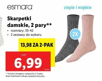 Lidl Skarpetki damskie 2 pary oferta