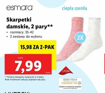 Lidl Skarpetki damskie 2 pary oferta