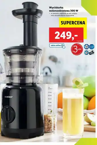 Lidl Wyciskarka wolnoobrotowa 300W oferta