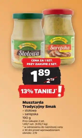 Netto Musztarda sarepska Tradycyjny Smak oferta