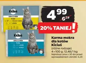 Netto Karma dla kota z indykiem i cielęciną Kiciuś oferta