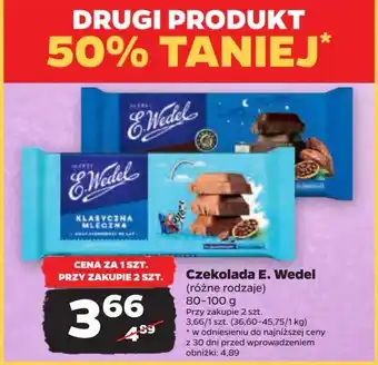 Netto Czekolada gorzka klasyczna 64% E. Wedel oferta