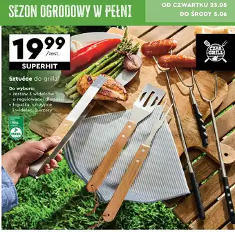 Biedronka Łopatka + szczypce widelec Czas Na Grill oferta