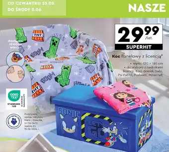 Biedronka Koc flanelowy psi patrol 130 x 160 cm oferta