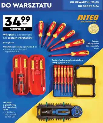 Biedronka Wkrętak izolowany z grotami Niteo Tools oferta