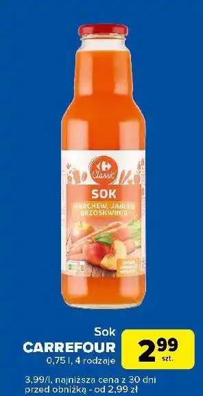 Carrefour Express Sok marchew-jabłko-brzoskwinia Carrefour oferta