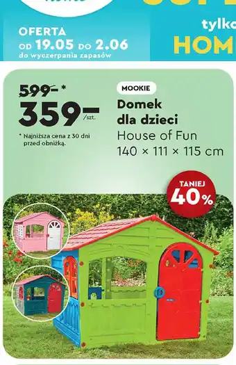 Biedronka Domek dla dzieci house of fun 140 x 111 115 cm Mookie oferta